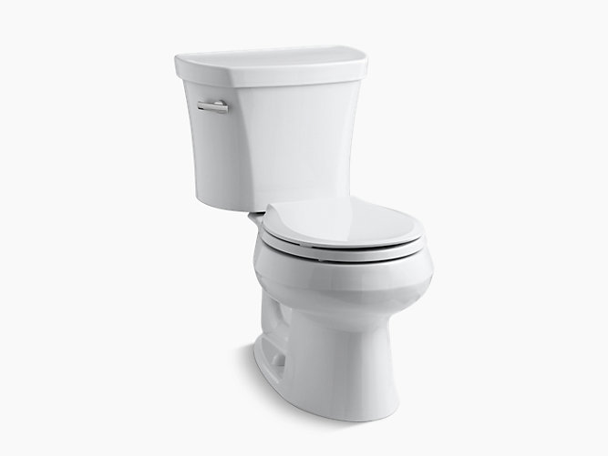 Wellworth™ Two-piece elongated 1.28 gpf toilet with tank cover locks,  insulated tank and 14